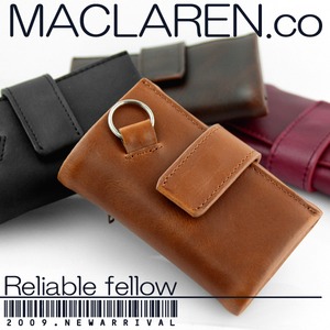 マクラーレン MACLAREN.co 多機能キーケース財布 牛革製 キャメル