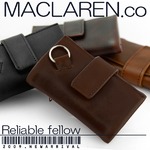 マクラーレン MACLAREN.co 多機能キーケース財布 牛革製 ダークブラウン