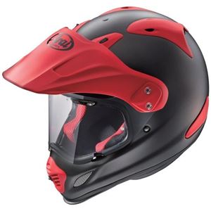 アライ（ARAI） オフロードヘルメット TOUR CROSS3 フラットブラック／レッド 57-58cm M - 拡大画像