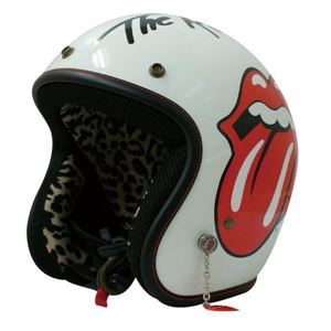 The Rolling Stones（ザ・ローリング・ストーンズ） ジェットヘルメット JET HELMET ホワイト men's free（57〜60cm未満）