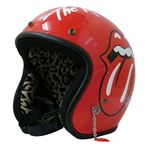 The Rolling Stones（ザ・ローリング・ストーンズ） ジェットヘルメット JET HELMET レッド men's free（57〜60cm未満）