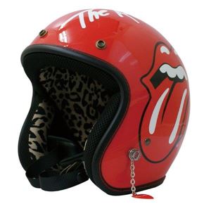 The Rolling Stones（ザ・ローリング・ストーンズ） ジェットヘルメット JET HELMET レッド ladie's free（57〜58cm）