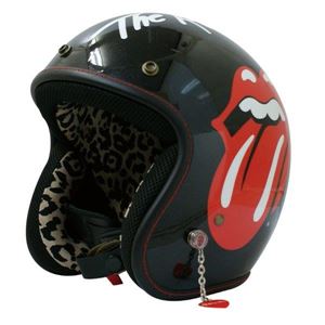 The Rolling Stones（ザ・ローリング・ストーンズ） ジェットヘルメット JET HELMET ブラック men's free（57〜60cm未満）