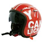 The Rolling Stones（ザ・ローリング・ストーンズ） ジェットヘルメット SHIELD JET HELMET レッド men's free（57〜60cm未満）