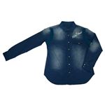 The Rolling Stones（ザ・ローリング・ストーンズ） BOWLING DENIM SHIRT ネイビー L