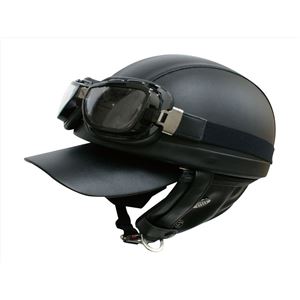 ダムトラックス（DAMMTRAX） ヘルメット ゴーグル付き バンディット ブラック F - 拡大画像