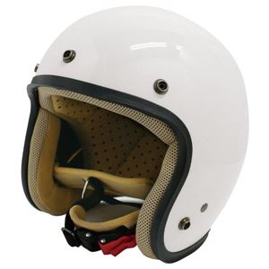 ダムトラックス（DAMMTRAX） ジェットヘルメット ジェット-D パールホワイト レディース （57cm～58cm） - 拡大画像