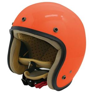 ダムトラックス（DAMMTRAX） ジェットヘルメット ジェット-D オレンジ レディース （57cm～58cm） - 拡大画像