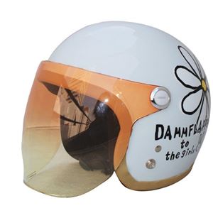 ダムトラックス（DAMMTRAX） ヘルメット フラワージェット P／ホワイト - 拡大画像