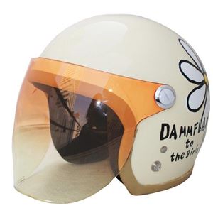 ダムトラックス（DAMMTRAX） ヘルメット フラワージェット P／アイボリー - 拡大画像