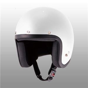 JUQUE（ジュクー） FC021 プレーンジェットヘルメット ホワイト XL - 拡大画像