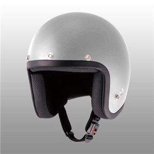 JUQUE（ジュクー） FC021 プレーンジェットヘルメット シルバー L - 拡大画像