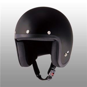 JUQUE（ジュクー） FC021 プレーンジェットヘルメット ブラック M - 拡大画像
