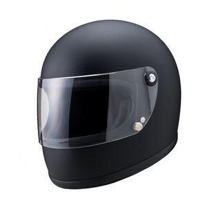 ヤマシロ(山城) オートパーツYKH-002ニューレトロフルフェイスヘルメットMBK(マットブラック) Sサイズ 商品画像