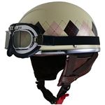 リード工業 （LEAD） レディースハーフヘルメット QH4 ARGYLE（IV・アーガイル） フリー （57〜58cm未満）