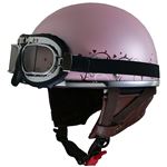 リード工業 （LEAD） レディースハーフヘルメット QH4 FLOWER（PI・フラワー） フリー （57〜58cm未満）