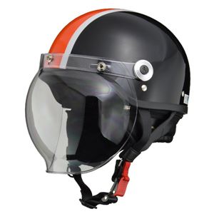 リード工業 (LEAD) バブルシールド付ハーフヘルメット CR760 BK/OR フリー 商品画像