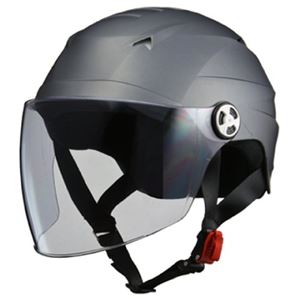 リード工業 (LEAD) シールド付ハーフヘルメット RE40 SM.シルバ フリー 商品画像
