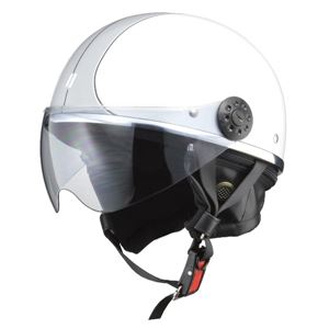 リード工業 (LEAD) ハーフシールド付ハーフヘルメット O-ONE WH/SV フリー 商品画像