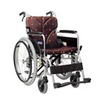 カワムラサイクル アルミ自走用車いす ベーシックモジュール BM22-38・40・42SB-M 中床タイプ／ 座幅40cm A9 シルバーフレーム