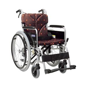 カワムラサイクル アルミ自走用車いす ベーシックモジュール BM22-38・40・42SB-M 中床タイプ／ 座幅42cm A9 ゴールドフレーム