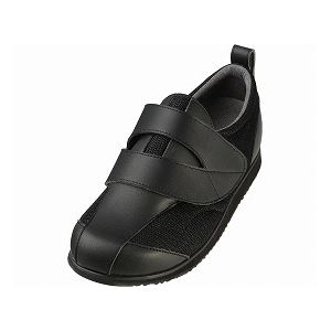 介護靴 RE-001（4E） 1702 ／ 3L 黒 右足 - 拡大画像