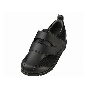 介護靴 RE-002（6E） 1703 ／ 3L 黒 右足 - 拡大画像