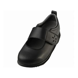介護靴 RE-003（4E） 1704 ／ L 黒 左足 - 拡大画像