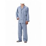 丸十服装 介護パジャマ 紳士用 オールシーズン ／BK1105 M チェックブルー