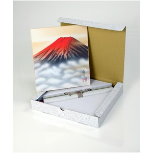 葛谷聖山(梅月)色紙掛　赤富士