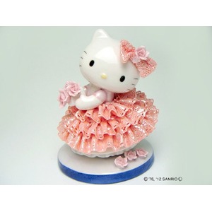 HeLLo Kitty ハローキティ レースドール/陶製人形 【ピンク】 磁器 高さ14×ベース径11cm 日本製 商品画像
