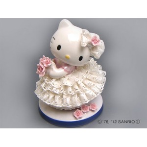 HeLLo Kitty ハローキティ レースドール/陶製人形 【ホワイト】 磁器 高さ14×ベース径11cm 日本製 商品画像