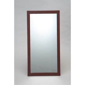 ウォールミラー/全身姿見鏡 【壁掛け用】 L2 木製フレーム 壁掛けひも付き 日本製 ブラウン 商品写真1