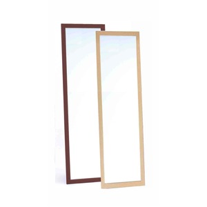 ウォールミラー/全身姿見鏡 【壁掛け用】 ブラウン 木製フレーム 壁掛けひも付き 日本製 商品写真2