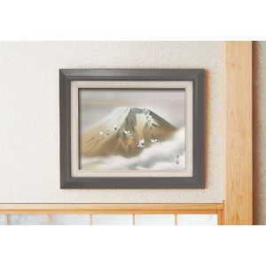 日本画額/紘黒フレームセット 【F6号】 伊藤渓山 「金富士」 459×550×32mm 箱入り 日本画額/紘黒フレームセット 【F6号】 伊藤渓山 「金富士」 459×550×32mm 箱入り