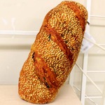 パンそっくりなクッション 【白ごまフランスパン】 35×40×10cm 中身：低反発素材 〔インテリアグッズ おもしろグッズ〕