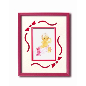 額縁/フレーム  いわさきちひろアート額 「ピンクのウサギと赤ちゃん」 壁掛け用 日本製 商品画像