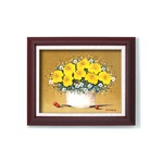 油絵額/木製フレームセット 【オンタケF6号】 沢田雅士 「花」 433×525×50mm 化粧箱入り