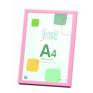 【A4フレーム】OA額スタンド付き ■5887ポップカラーフレーム A4(297×210mm)ピンク 商品画像