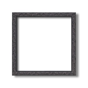 【角額】正方形額・深みのある額・壁掛けひも・アクリル付■8201 200角(200×200mm)「ブラック」 商品画像