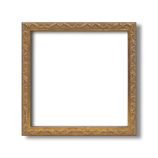 (角額)正方形額・深みのある額・壁掛けひも・アクリル付 8201 300角(300×300mm)「アンティークゴールド」 b04