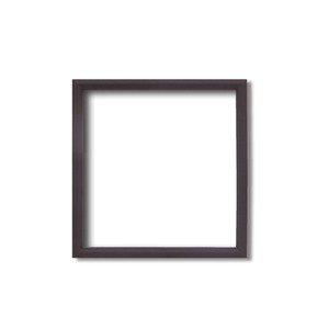【角額】正方形額・細いフレーム・壁掛けひも■5432 200角(200×200mm)「ブラウン」