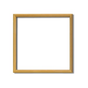 【角額】正方形額・細いフレーム・壁掛けひも■5432 250角(250×250mm)「木地」 商品画像