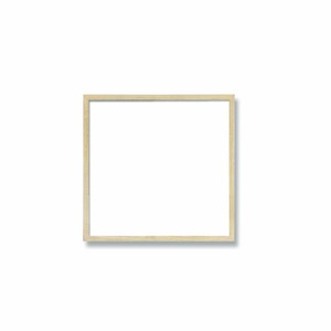 【角額】細い木製正方形額・壁掛けひも・紫外線から作品を守るUVカットアクリル付き　■9102 200角(200×200mm)「乳白」 商品画像