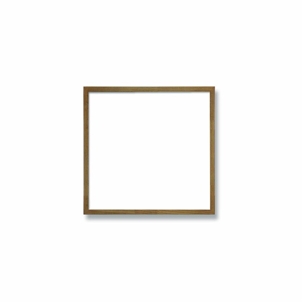 (角額)細い木製正方形額・壁掛けひも・紫外線から作品を守るUVカットアクリル付き 9102 200角(200×200mm)「茶」 b04