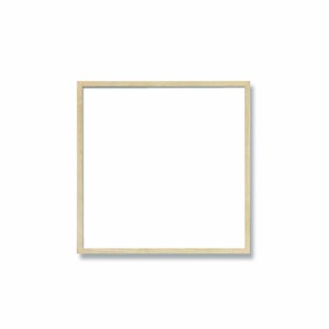 【角額】細い木製正方形額・壁掛けひも・紫外線から作品を守るUVカットアクリル付き　■9102 250角(250×250mm)「乳白」 商品画像