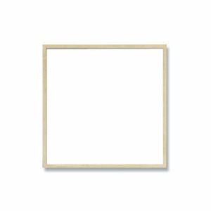 【角額】細い木製正方形額・壁掛けひも・紫外線から作品を守るUVカットアクリル付き　■9102 300角(300×300mm)「乳白」 商品画像
