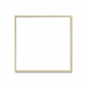 【角額】細い木製正方形額・壁掛けひも・紫外線から作品を守るUVカットアクリル付き　■9102 350角(350×350mm)「乳白」 商品画像