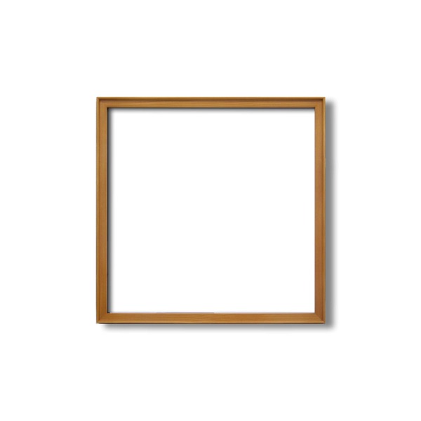(角額)高級木製正方形額・壁掛けひも・アクリル付き 9787 400角（400×400mm）「チーク」 b04