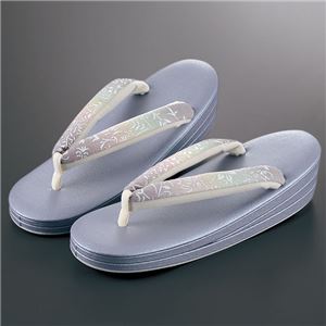 ゆったり幅広草履（帆布生地使用） パープル LL（25.0〜25.5cm）